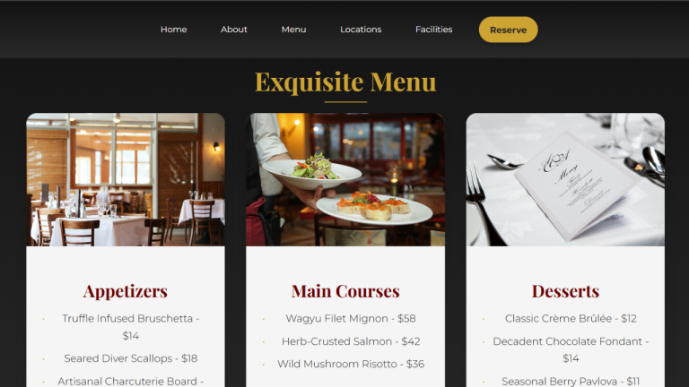 Landing Page to Elevate Your Restaurant’s Presence
