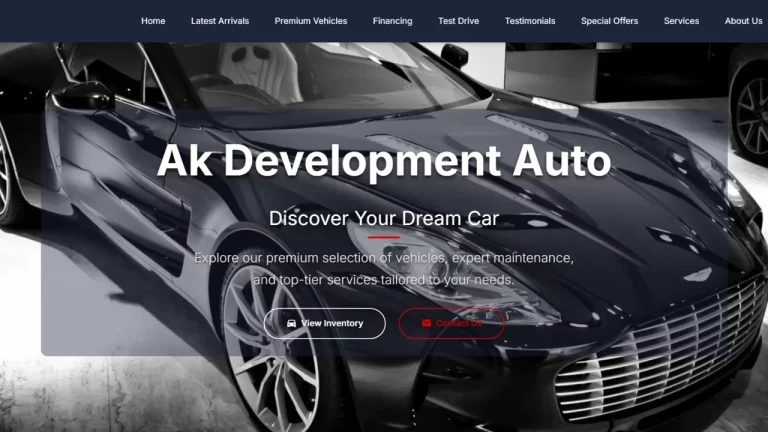 Car Showrooms & Dealerships Landing Page Template