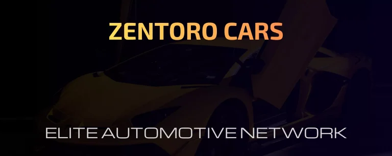 Dark featured image with a yellow supercar featuring the text 'ZENTORO CARS ELITE AUTOMOTIVE NETWORK' for a custom web application case study blog post